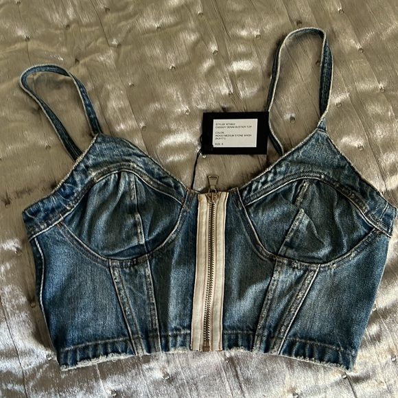 Marissa Webb Cassidy denim bustier - Picture 4 of 4